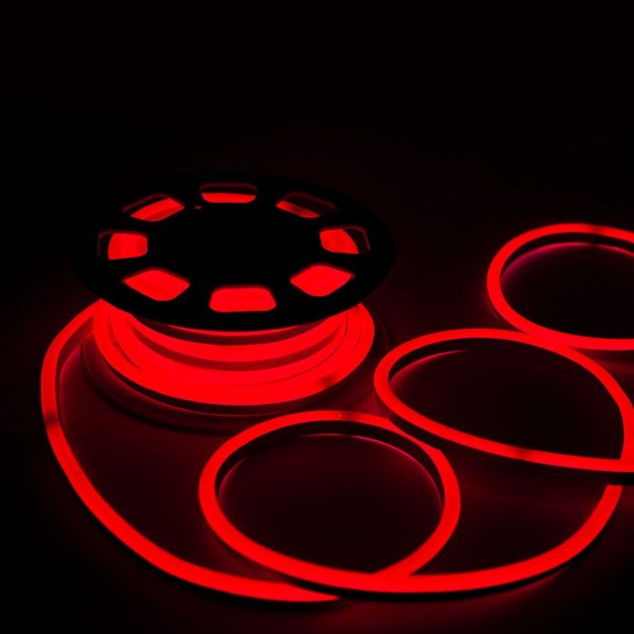 LED NEON FLEX 120LEDs RED 24V 8W 250lm 10M/ROLL 160° IP65