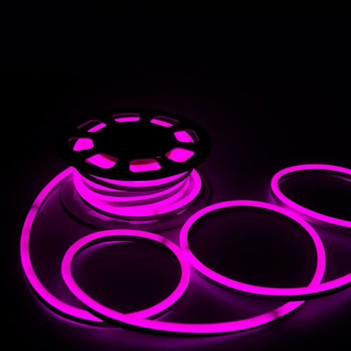 LED NEON FLEX 120LEDs PINK 24V 8W 320lm 10M/ROLL 160° IP65