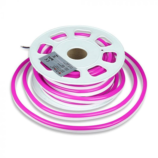 LED NEON FLEX 120LEDs PINK 24V 8W 320lm 10M/ROLL 160° IP65