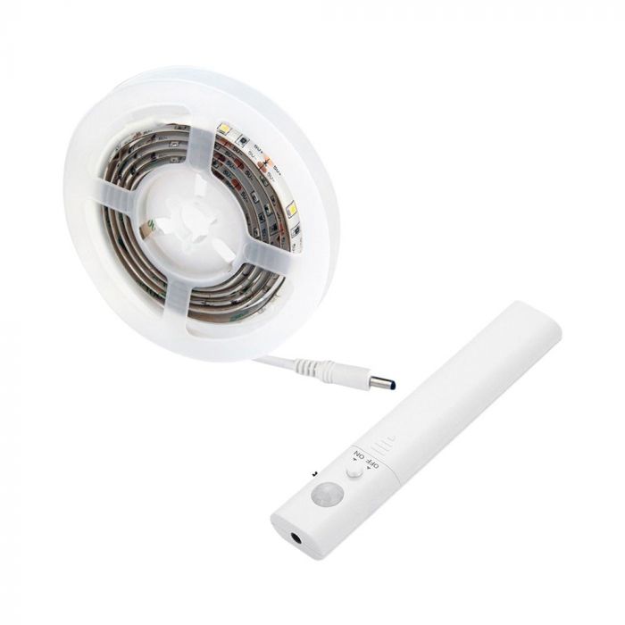 LED STRIP SMD2835 1M DL 2.4W 200lm 6V (4XAAA BATTERY) WITH MOTION SENSOR (2-5m) IP65