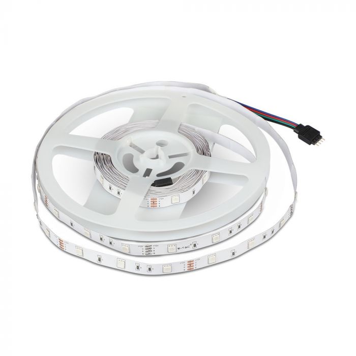 LED STRIP LIGHT RGB 5050 SMD 500Lm 60LED/4.8W/M 12V SET (EU PLUG-2X5M-REMOTE-ADAPTOR)