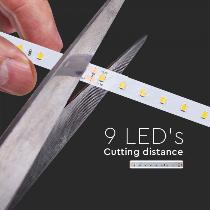 LED STRIP LIGHT SMD 90LEDs CW 800Lm 4W/M 24V 5M 200lm/W