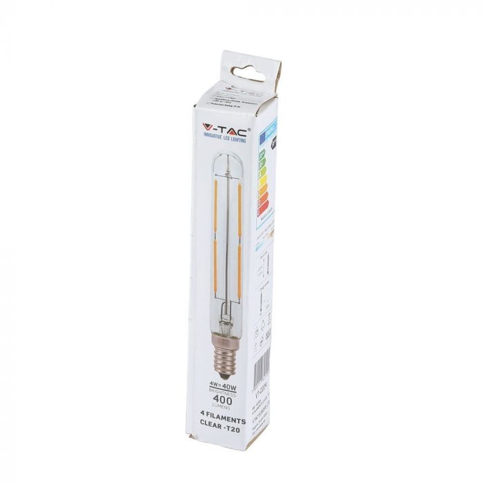 LED E14 FILAMENT LAMP T20 4W DL 400lm 300° 20X135 A++