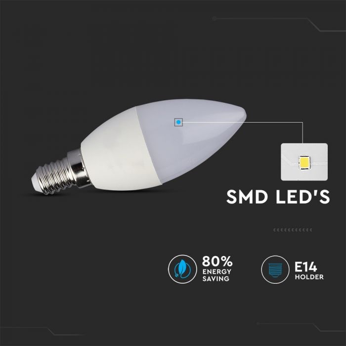 LED E14 LAMP RGB+DL 3.5W 320lm 200° CANDLE WITH REMOTE CONTROL DIMMABLE