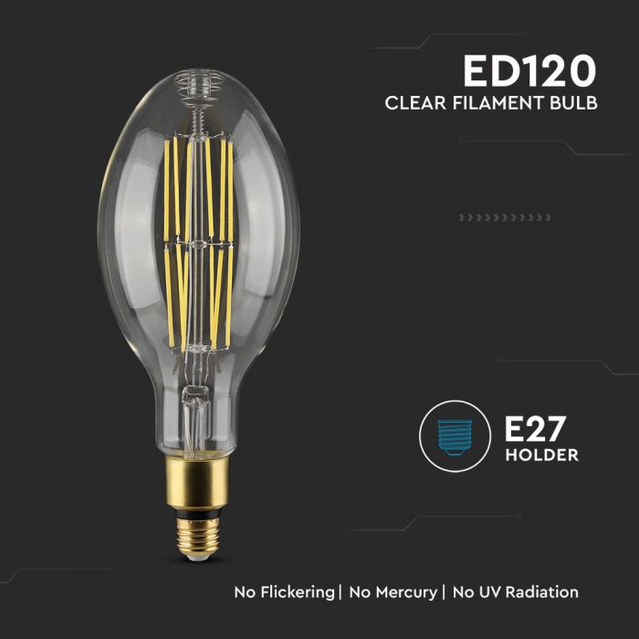 LED E27 FILAMENT LAMP ED120 24W DL 4000lm 310° 120X300 A++