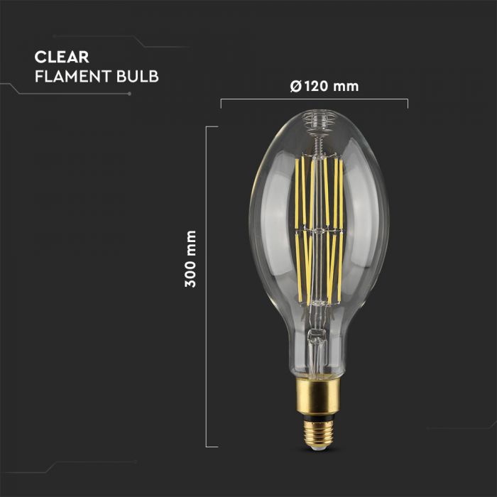 LED E27 FILAMENT LAMP ED120 24W DL 4000lm 310° 120X300 A++