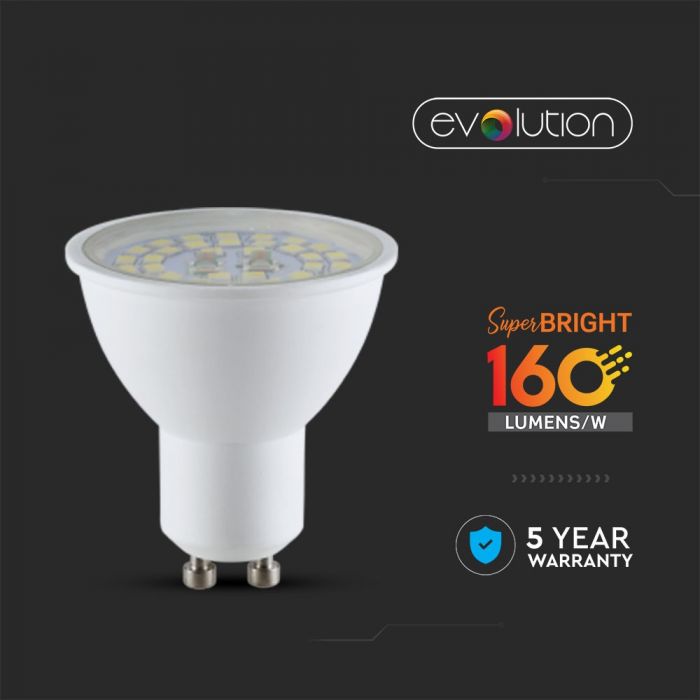 LED GU10 LAMP 5W CW 750lm 110° 50X58 TRANSPARENT A++