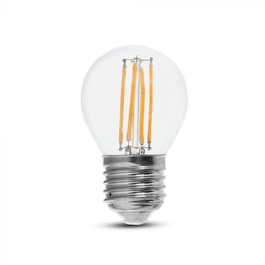 LED E27 FILAMENT LAMP G45 6W WW 800lm 300° GLOBE 45X72 A++