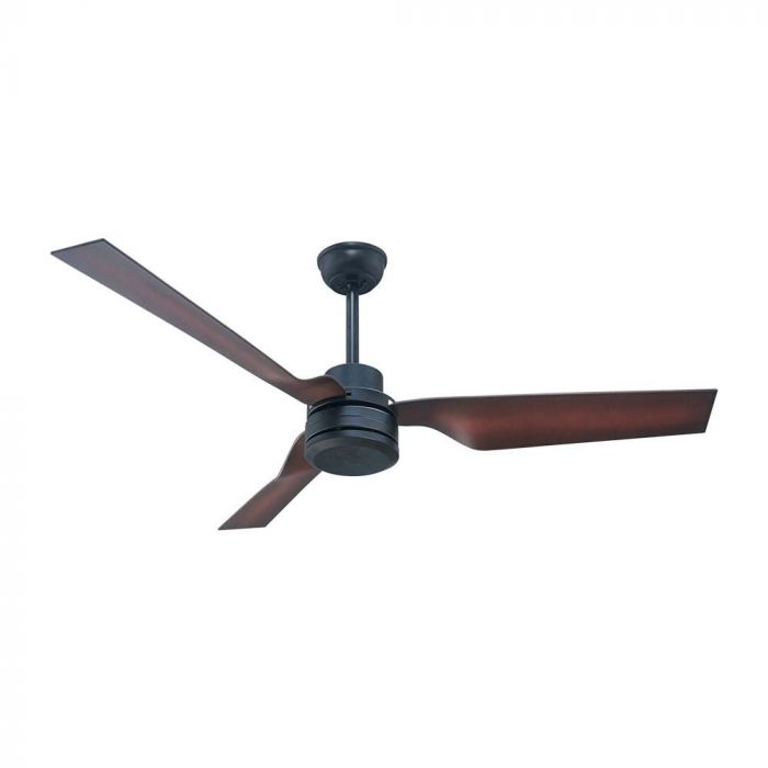 LED CEILING FAN WITH RF CONTROL/3 PC PLASTIC BROWN BLADES/65W AC MOTOR 52"(132CM) 3 SPEED