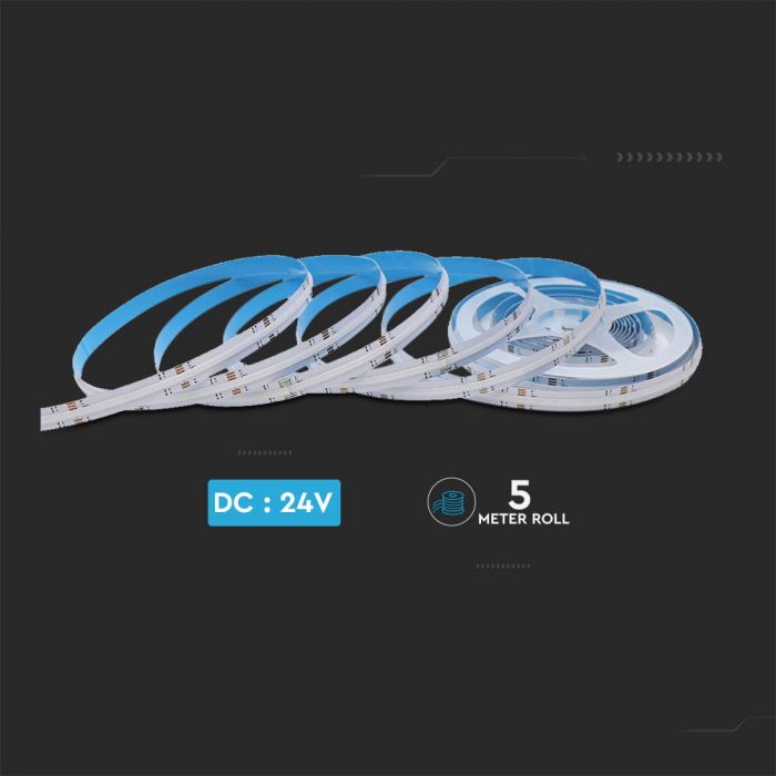 LED STRIP LIGHT COB RGB 10MM 13W  5M/ROLL 24V