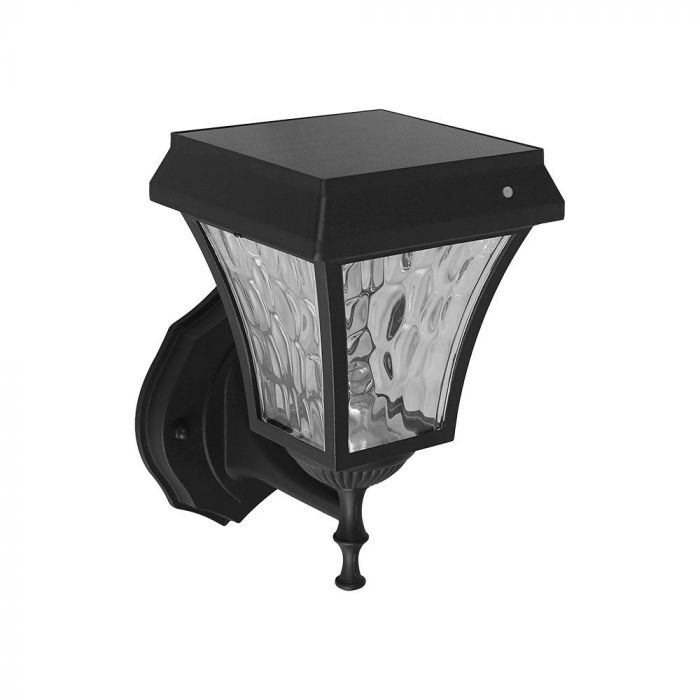 LED SOLAR WALL LAMP MATT BLACK  CCT 3IN1 110Lm 170° 19x15x24 IP65