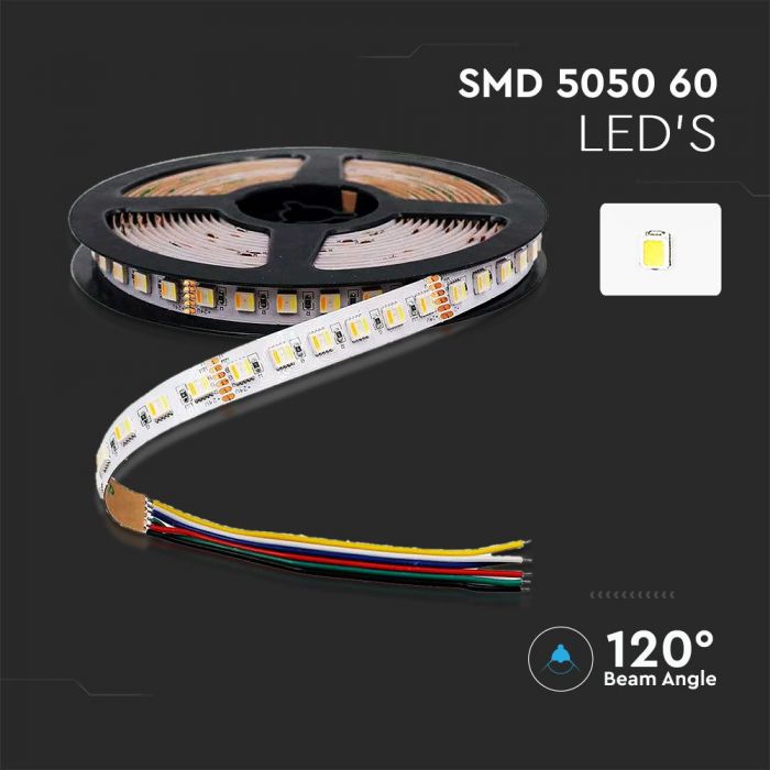 LED STRIP LIGHT 5050 SMD 60LEDs CCT 3IN1+RGB 1680Lm 24W/M 12mm 24V