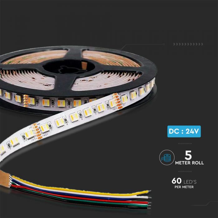 LED STRIP LIGHT 5050 SMD 60LEDs CCT 3IN1+RGB 1680Lm 24W/M 12mm 24V