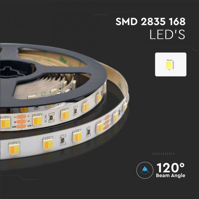 LED STRIP LIGHT SMD 120LEDs CCT 3IN1  1550Lm 14W/M 24V