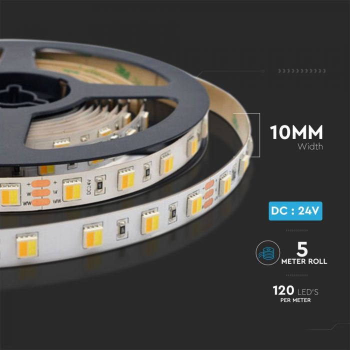 LED STRIP LIGHT SMD 120LEDs CCT 3IN1  1550Lm 14W/M 24V