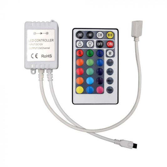 LED INFRARED CONTROLLER  CCT 3IN1+RGB 28 BUTTONS 120/240W 10A 12/24V