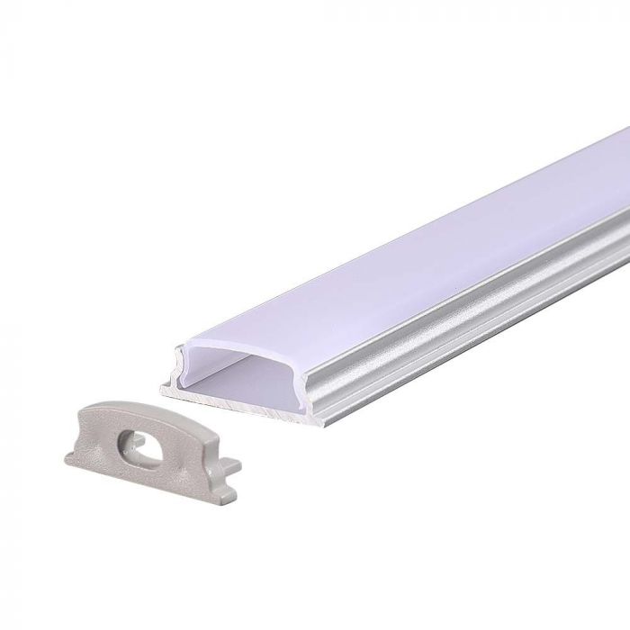 ALUMINIUM PROFILE WITH DIFFUSER BENDABLE FOR LED STRIP 2000x18x6 SILVER