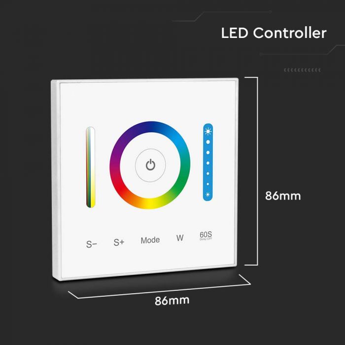 LED 3IN1 CONTROLLER 86x86mm Max 10A 12/24V