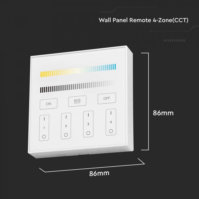 LED 4 ZONE WIFI CONTROLLER 3V(2xAAA Battery) 86x86mm