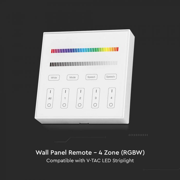 LED4 ZONE RGB+W WIFI CONTROLLER 3V(2xAAA Battery) 86x86mm