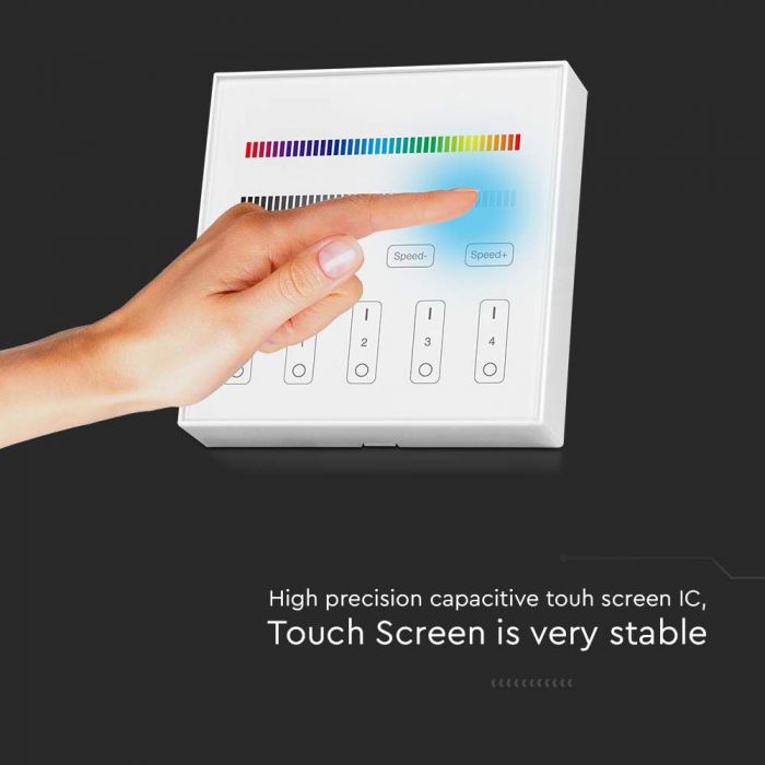 LED4 ZONE RGB+W WIFI CONTROLLER 3V(2xAAA Battery) 86x86mm