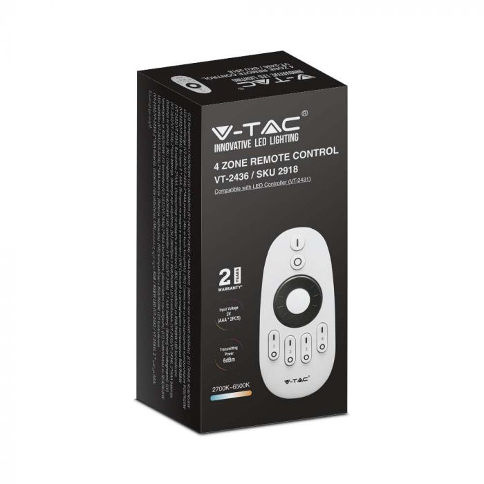 LED 4 ZONE REMOTE CONTROL 3V(2xAAA Battery)