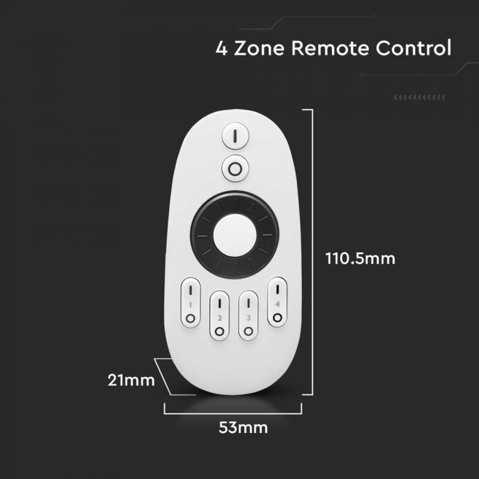 LED 4 ZONE REMOTE CONTROL 3V(2xAAA Battery)