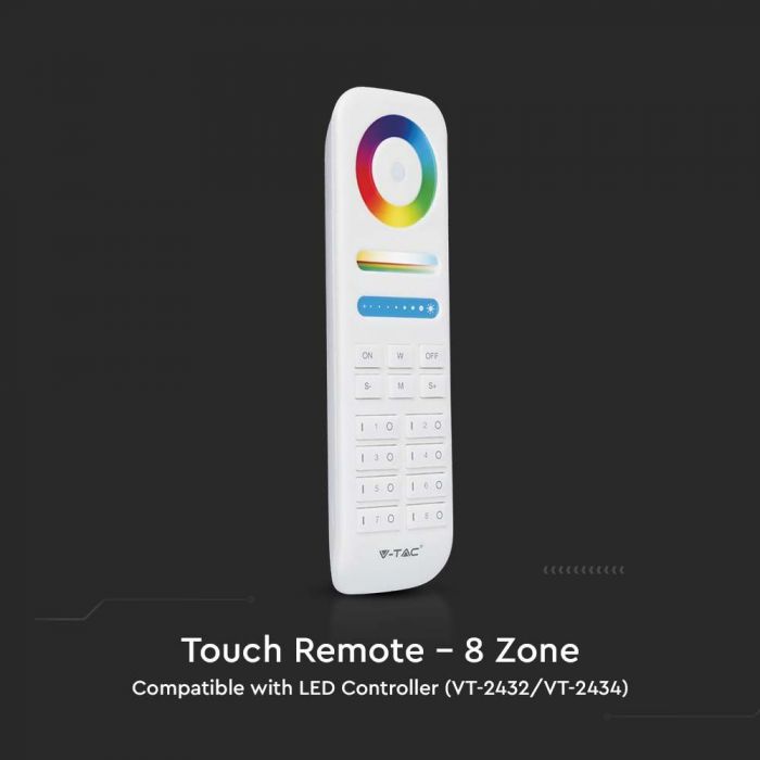 LED 8 ZONE REMOTE CONTROL 3V(2xAAA Battery)