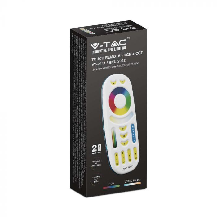 LED TOUCH REMOTE CONTROL RGB+CCT 3V(2xAAA Battery)