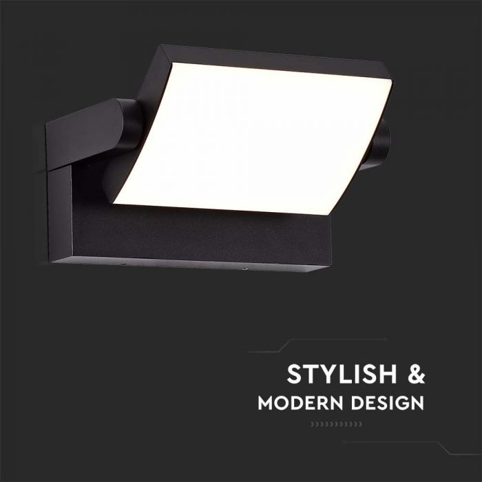 LED WALL LIGHT 17W WW 2520lm 350° 212x165x100 BLACK IP65