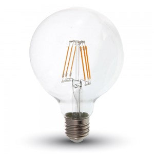 LED E27 FILAMENT LAMP G95 6W WW 806lm 300° 95X135 SAMSUNG CHIP A++