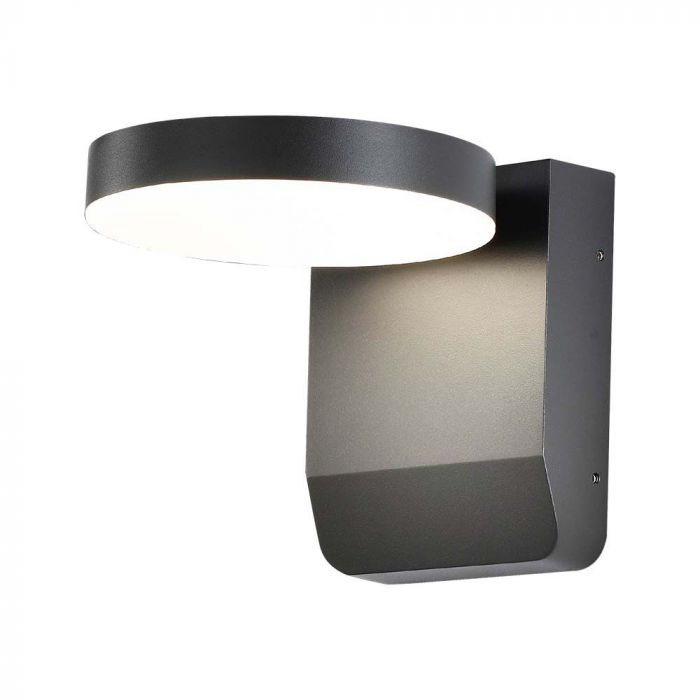 LED WALL LIGHT BLACK ROUND 17W WW IP65