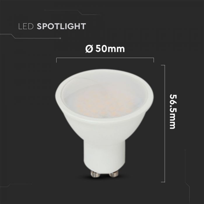 LED GU10 LAMP 2.9W DL 250lm 100° 50X57 MILKY COVER