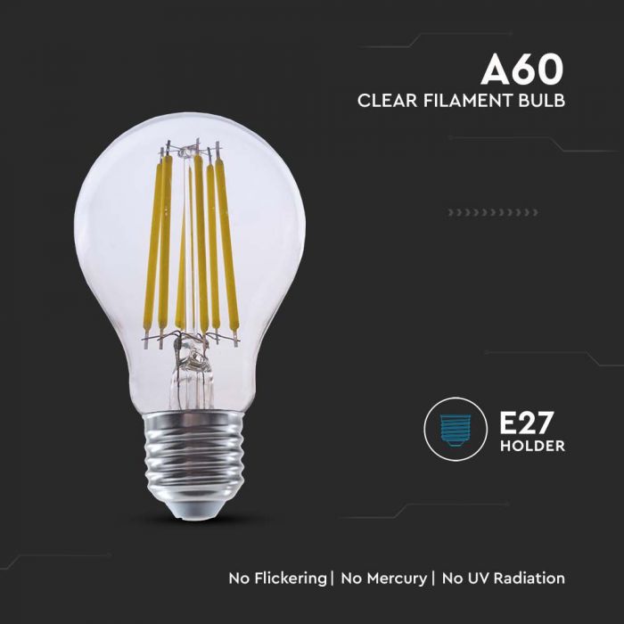 LED E27 FILAMENT A60 LAMP 4W DL 840lm 300° 60X105 210Lm/W GLASS