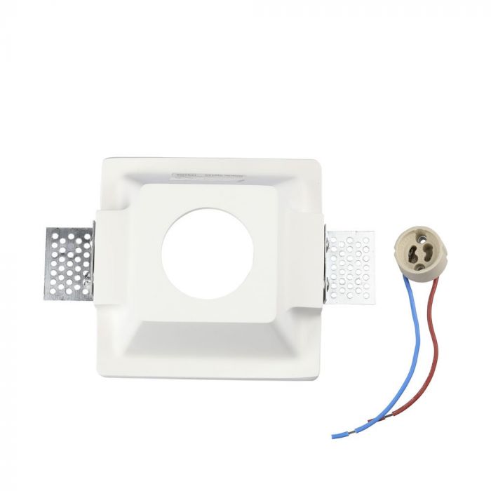 LED BRACKET GU10 ROUND WHITE 120 (127) GYPSUM