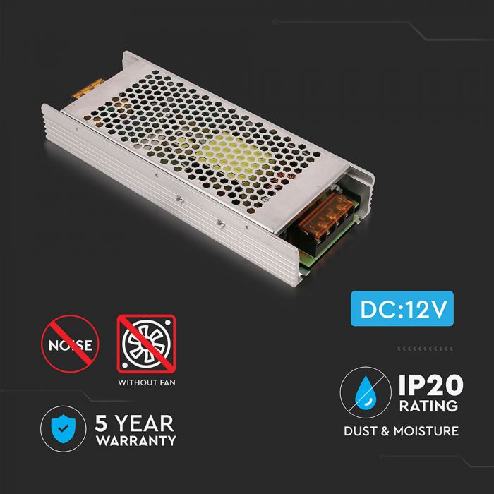 LED POWER SUPPLY 350W 12V 30A SLIM NO FAN