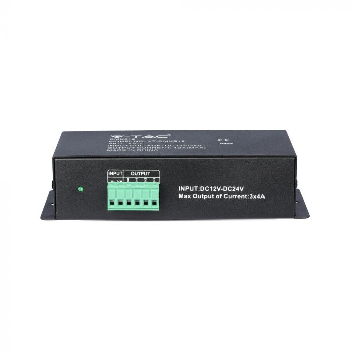 LED DMX 512 CONTROLLER 4AX3, 144W 12V