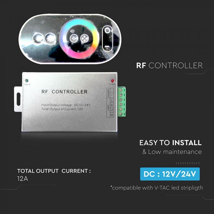 LED RGB RADIO RF CONTROLLER WITH TOUCH