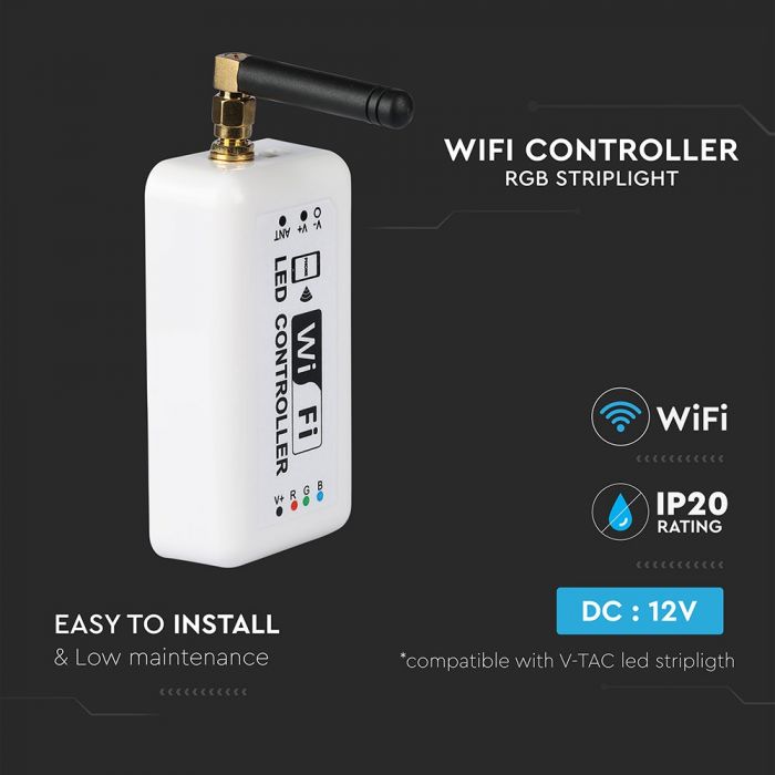 WIFI RGB CONTROLLER 12A 12V