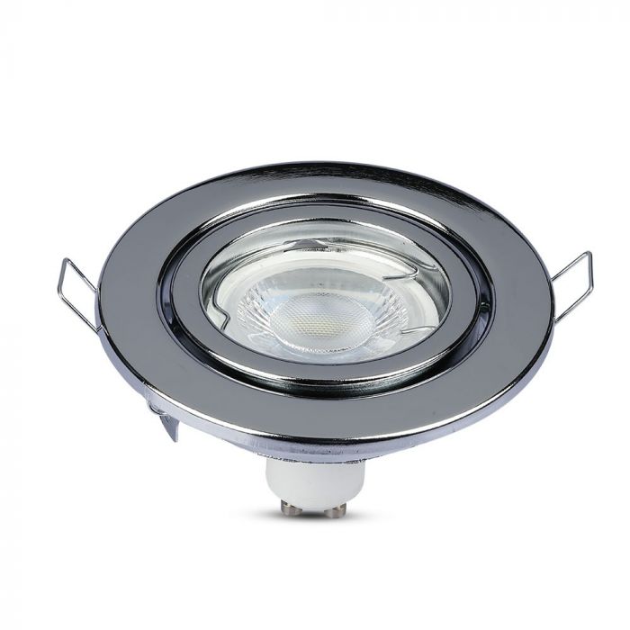 LED BRACKET GU10 ROUND Aluminium Movable CHROME 82 (74)