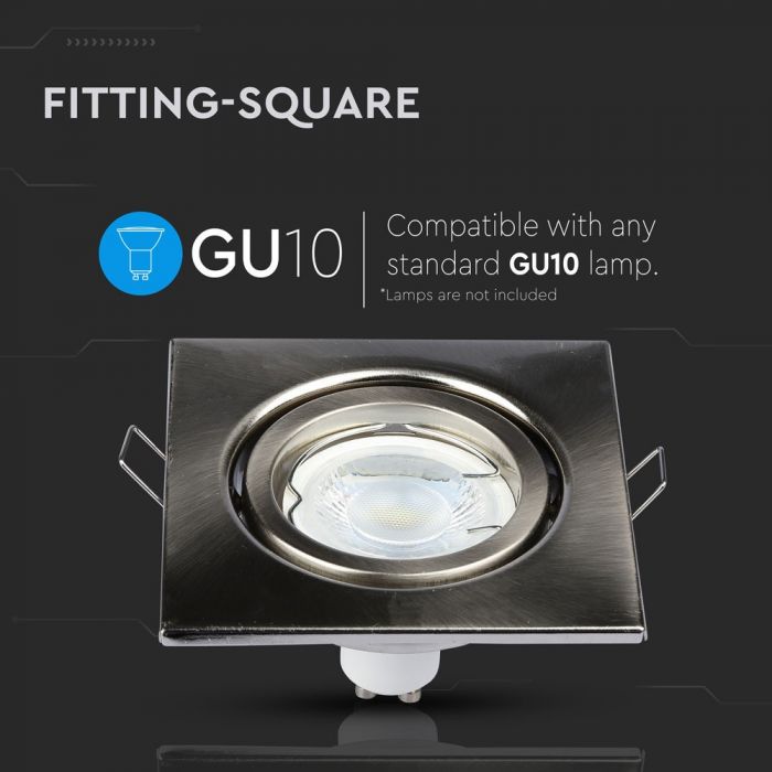 LED BRACKET GU10 SQUARE Aluminium Movable SN 82 (74)