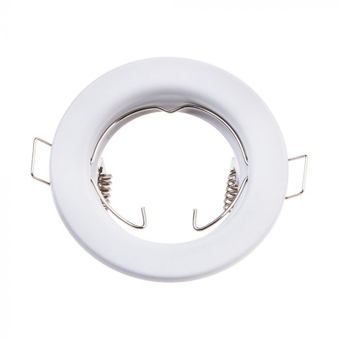 LED BRACKET GU10 ROUND Aluminium Fixed WHITE 80 (65) 2PCS/BOX