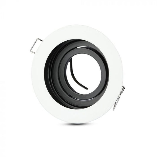 LED BRACKET 1XGU10 ROUND FIXED WHITE 100X45 (90)