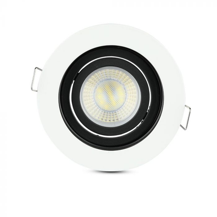 LED BRACKET 1XGU10 ROUND FIXED WHITE 100X45 (90)