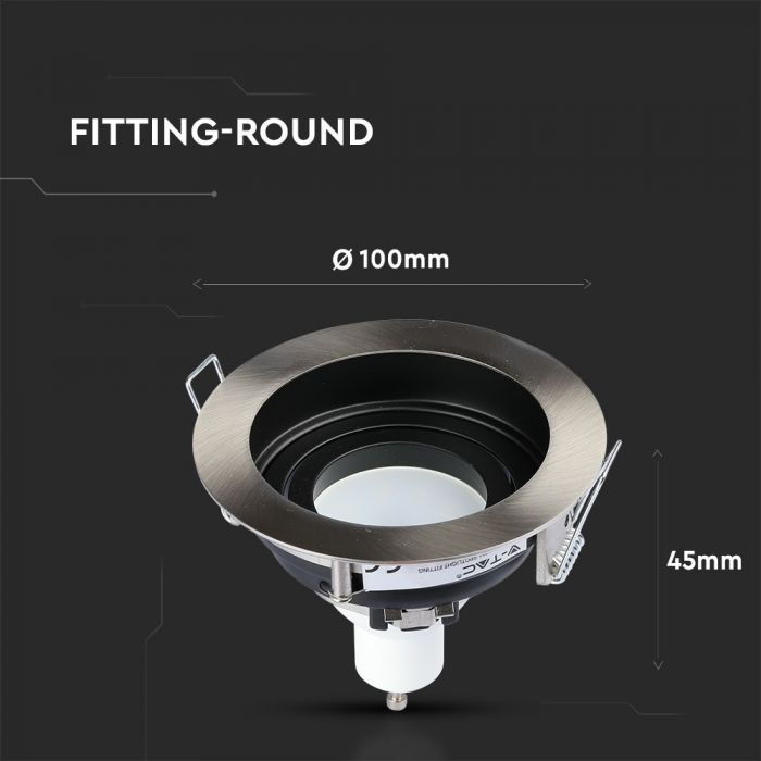 LED BRACKET 1XGU10 ROUND FIXED SN 100X38 (90)