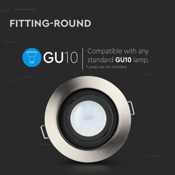 LED BRACKET 1XGU10 ROUND FIXED SN 100X38 (90)