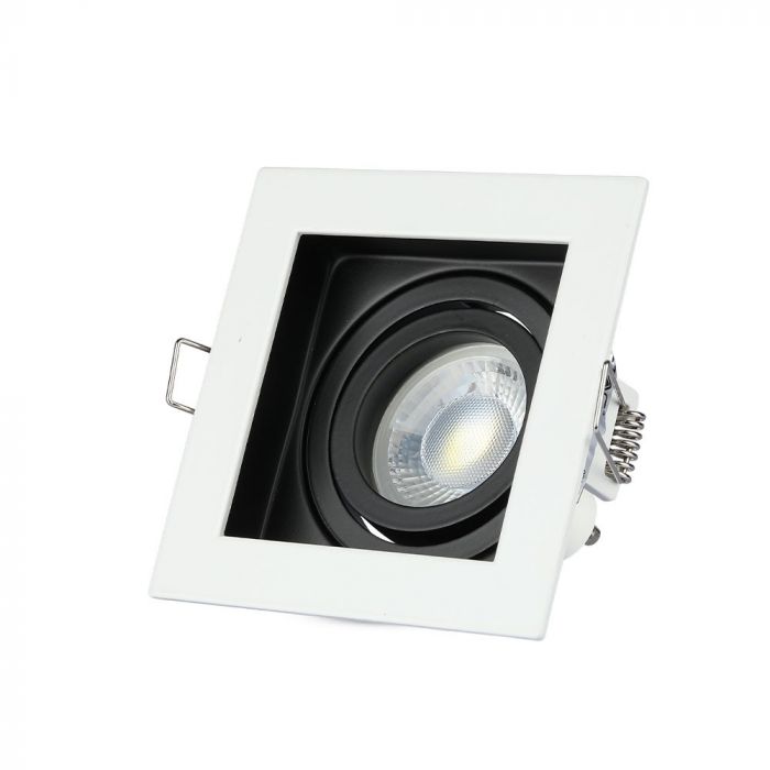 LED BRACKET 1XGU10 SQUARE FIXED WHITE 100X38 (90)