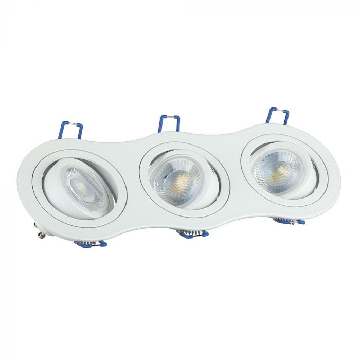 LED BRACKET 3XGU10 ROUND Movable White 255X91 (235X75)