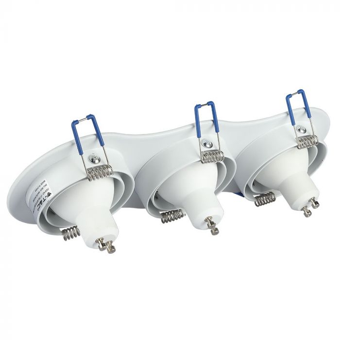 LED BRACKET 3XGU10 ROUND Movable White 255X91 (235X75)