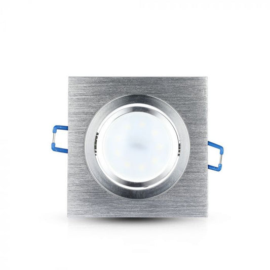 LED BRACKET 1XGU10 SQUARE Movable Aluminium Brash 91 (75)